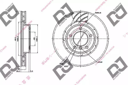 Тормозной диск DJ PARTS BD1614